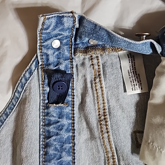 Isabel Maternity Size 14 Jean Shortall (shorts) Adjustable Back Waist Blue New - Picture 8 of 15